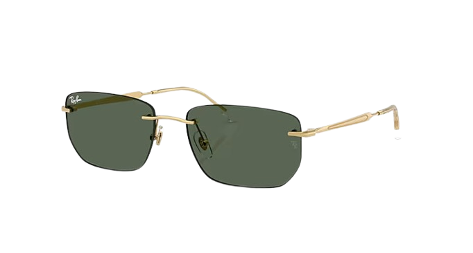 Ray-Ban RB3768 001/71 56-17: occhiale da sole rimless in metallo oro