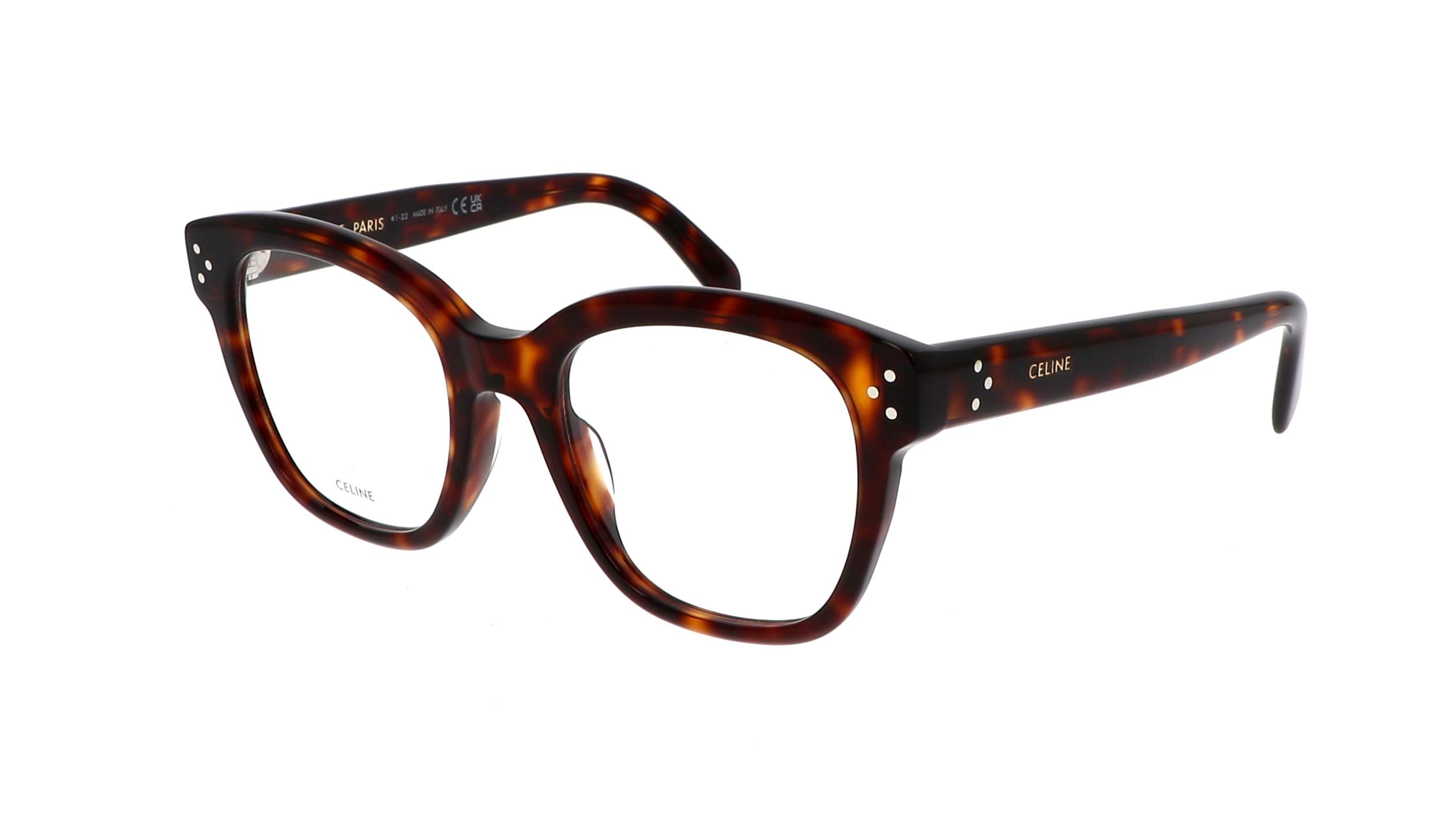 CELINE CL50086I 054 – occhio di gatto morbido in acetato havana tartarugato