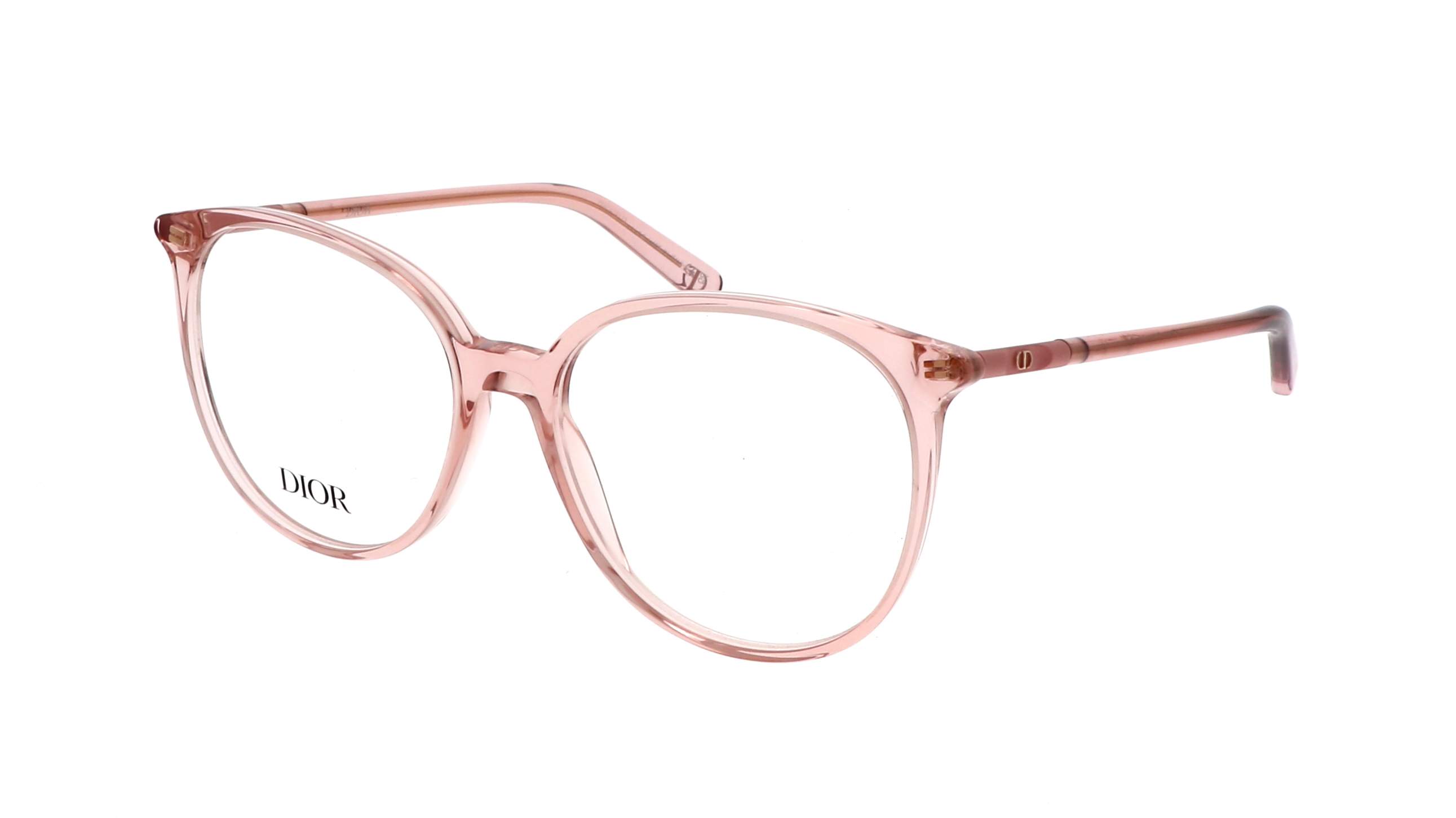 Dior MINI CD O R4I 4100 54-16 — occhiali da vista donna in acetato rosa traslucido