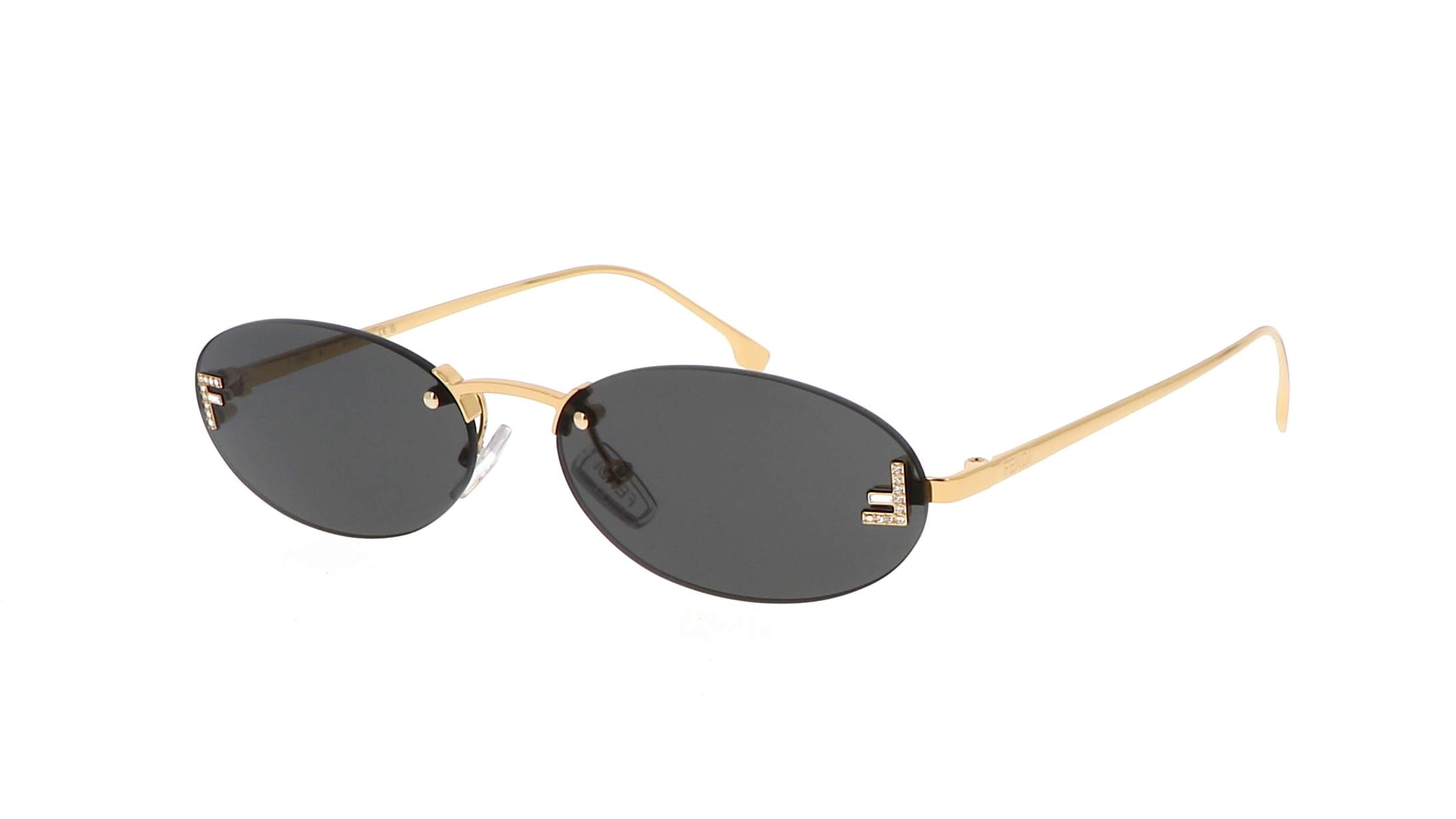 Occhiali da sole Fendi First FE4075US 30A ovali dorati