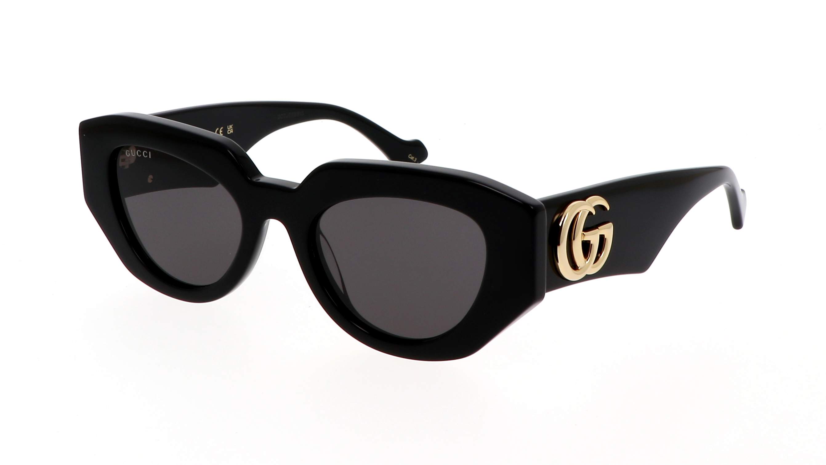 Occhiali da sole Gucci GG1421S farfalla neri e dorati