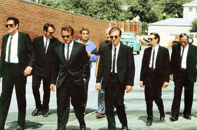 Cast di Reservoir Dogs con Ray-Ban Wayfarer e Clubmaster