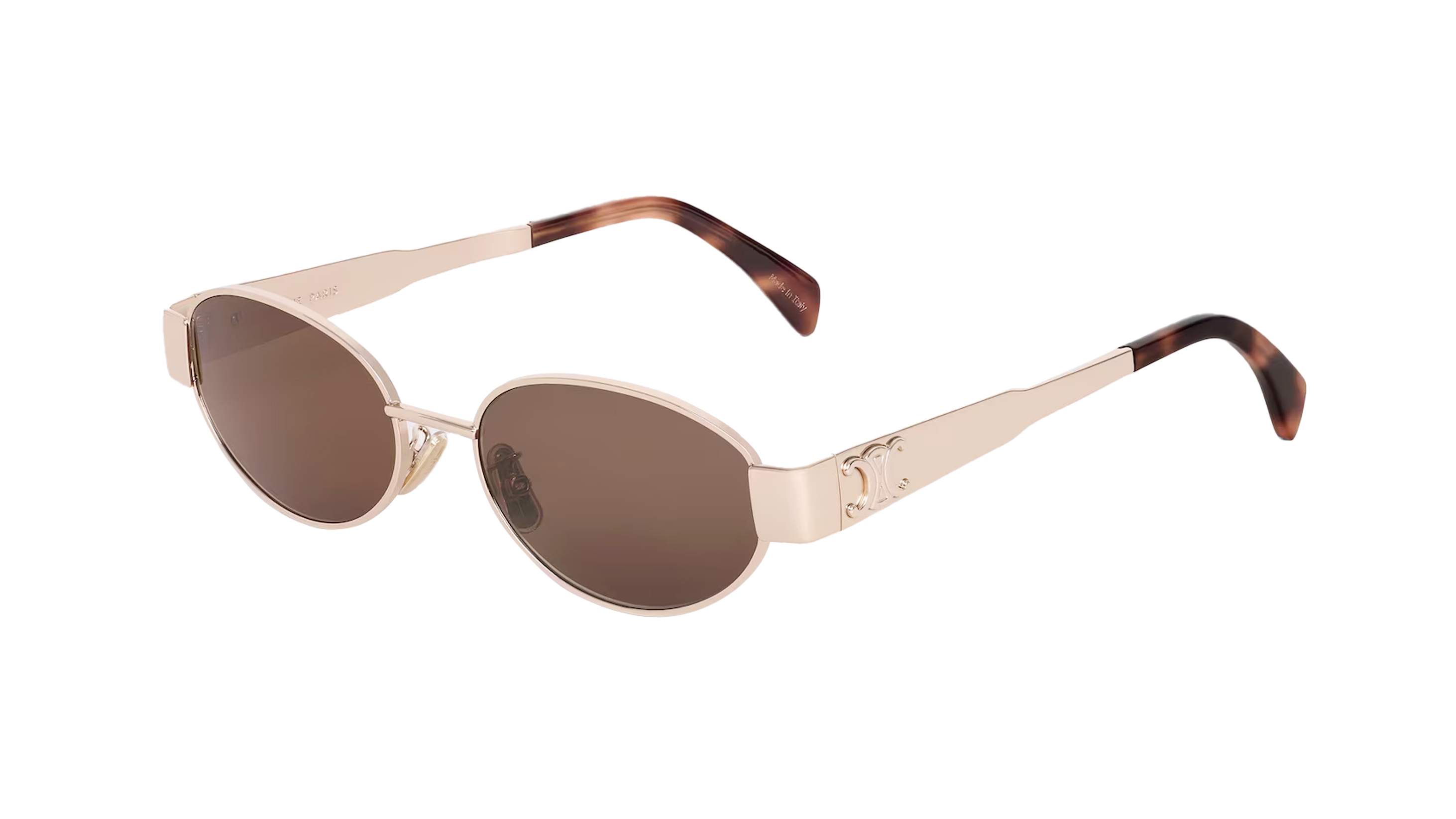 Occhiali da sole CELINE Triomphe Metal ovali dorati