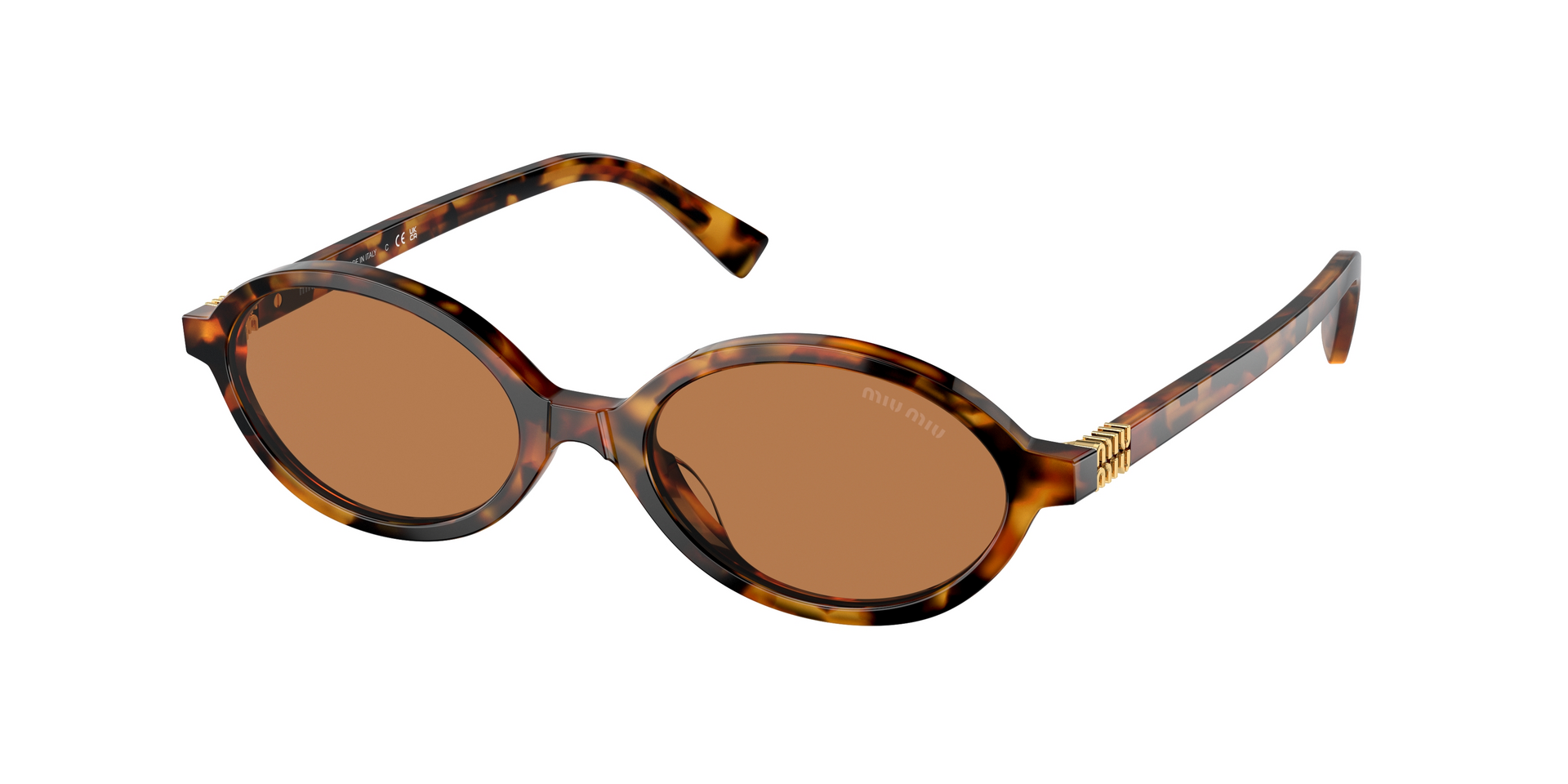 Occhiali da sole Miu Miu MU 04ZS havana chiaro rotondi