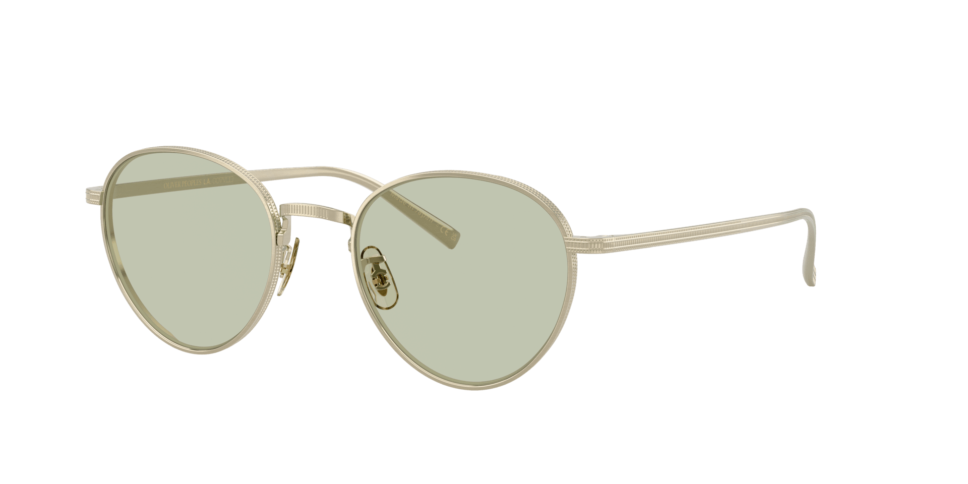 Oliver Peoples Kesner in oro soft con rilassanti vetri verdi