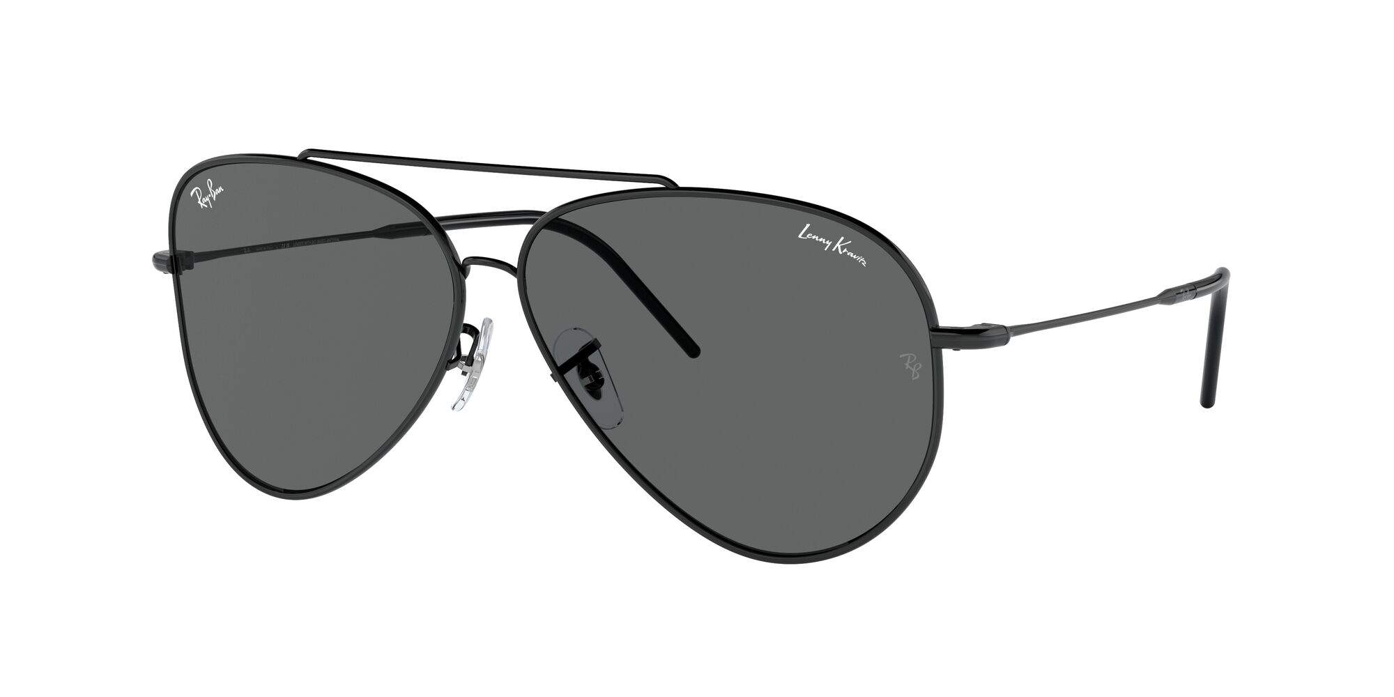 Ray-Ban Aviator Reverse RBR0101S 002/GR — lenti concave grigio sfumato, montatura nera sottile