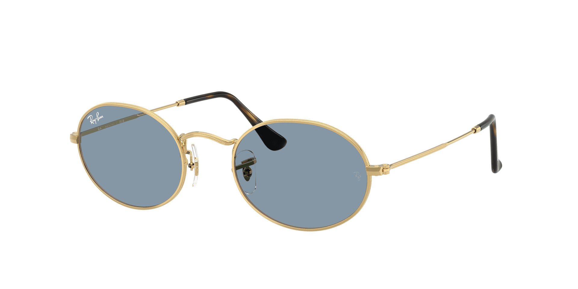 Ray-Ban Oval RB3547 arista con vetri grigio-blu