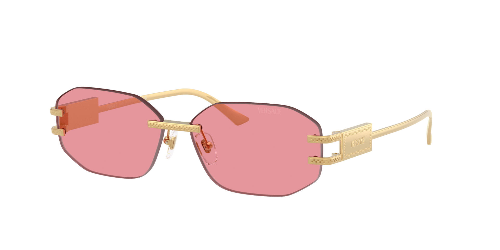 Versace VE2274 in oro con luminosi vetri rosa