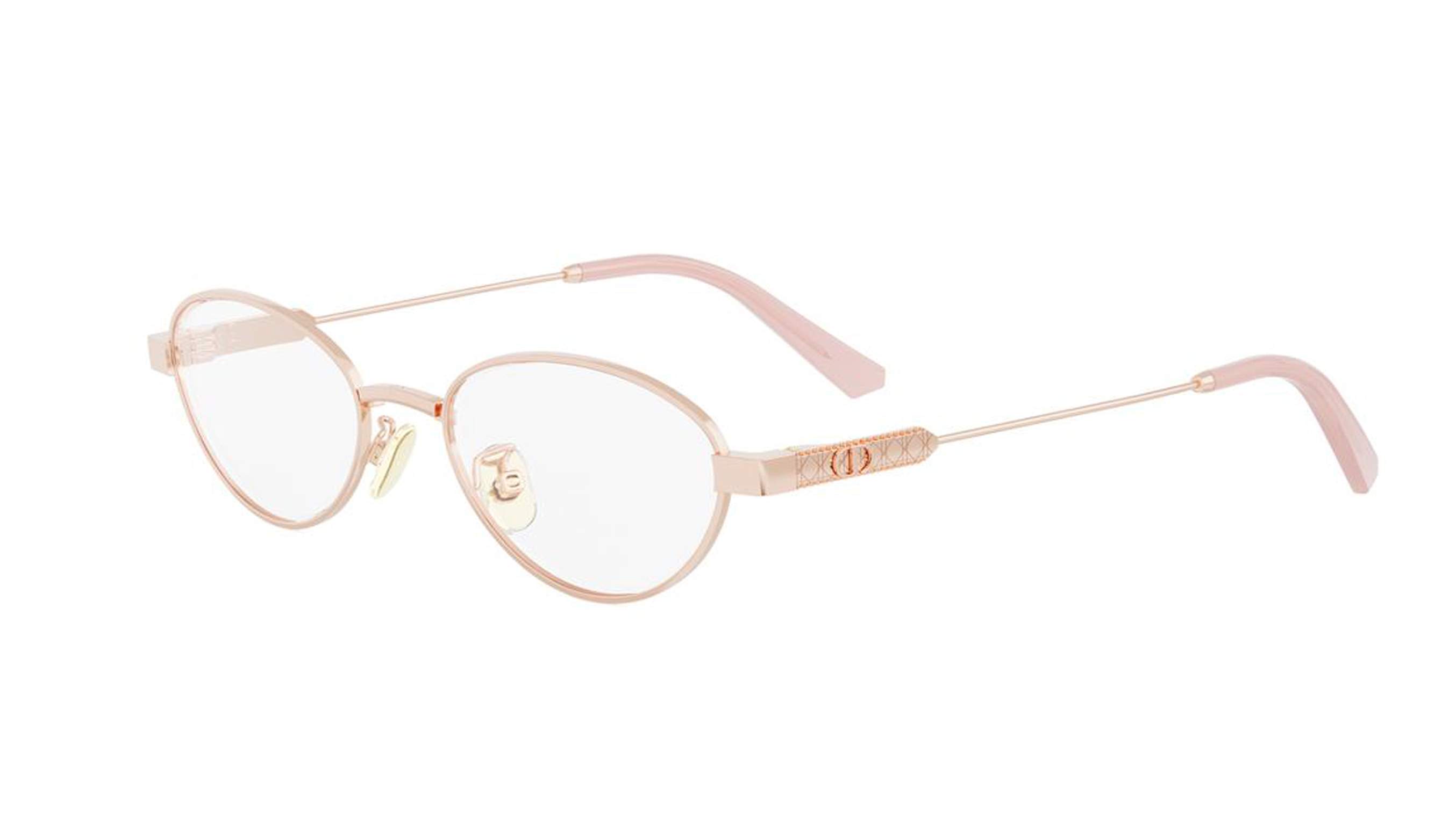 Dior CannageO B3U E000 51-19 — occhiali da donna roségold con motivo Cannage