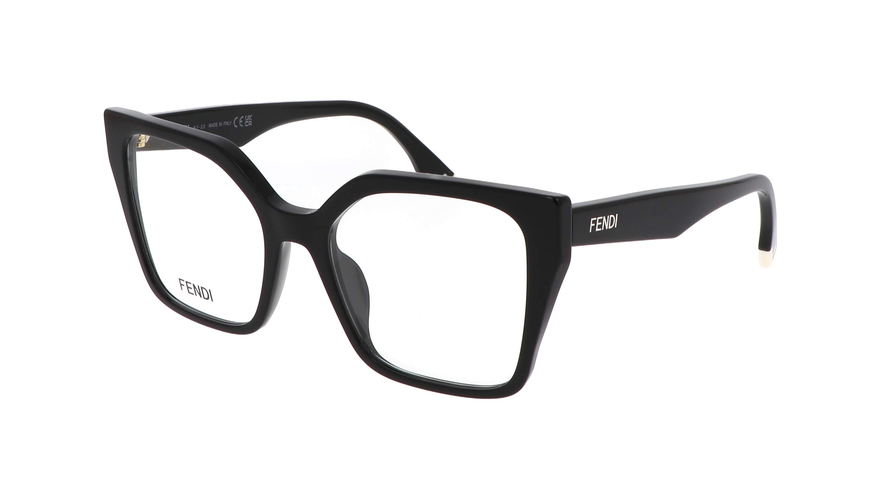 Fendi FE50002I 001 – montatura farfalla rettangolare in acetato nero