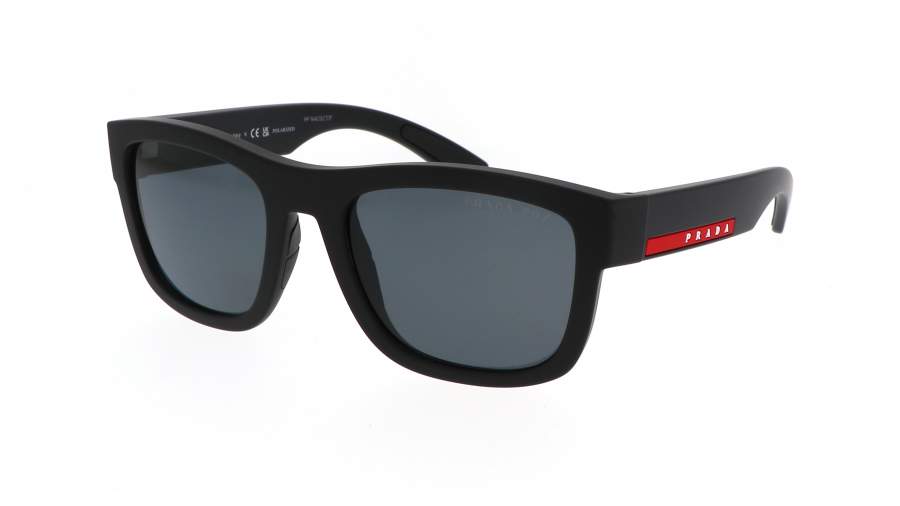 Prada Linea Rossa PS01ZS rettangolare nera ideale per viso tondo