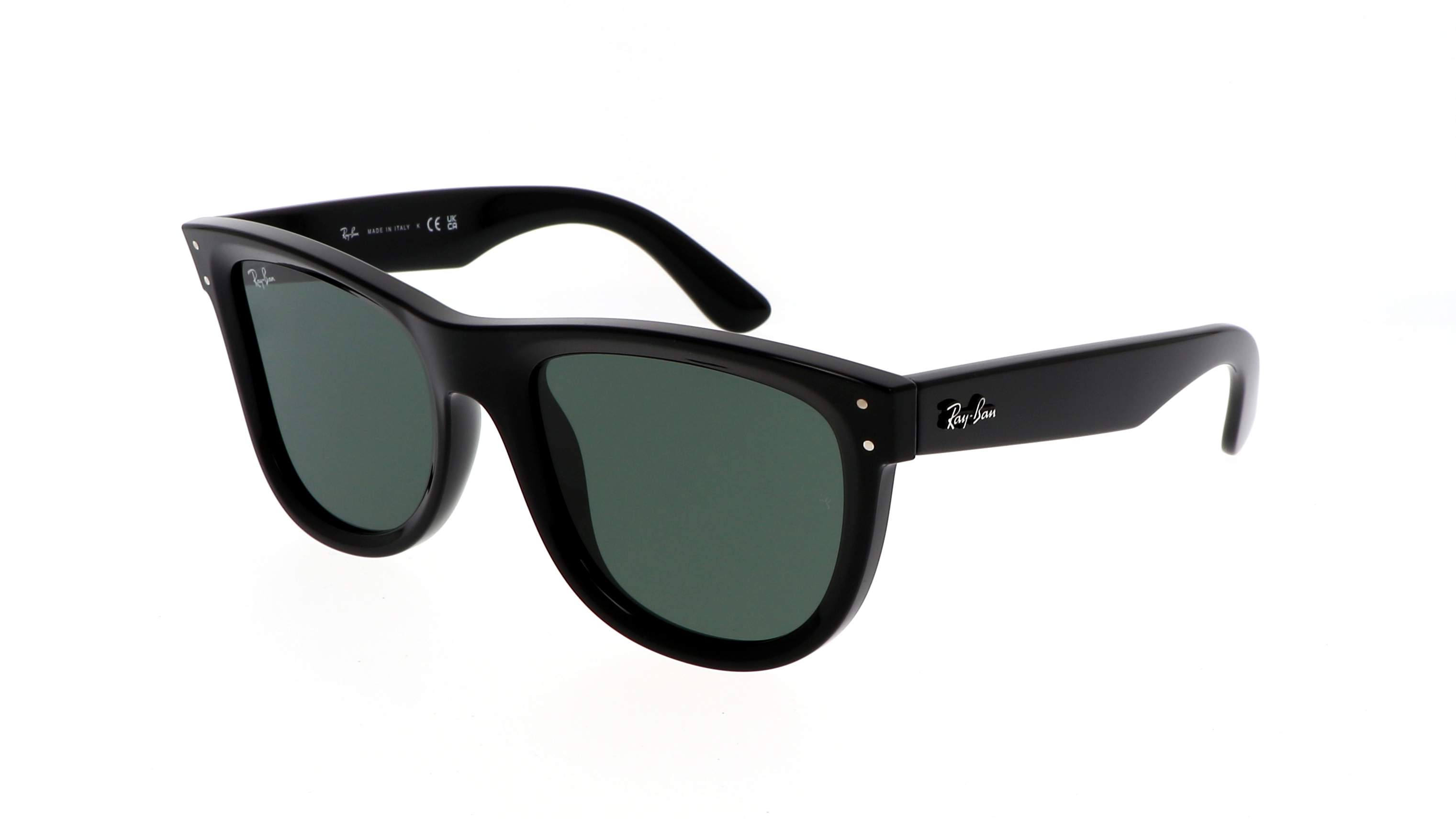 Ray-Ban Wayfarer Reverse RBR0502S 6677/VR — montatura nera geometrica con lenti polarizzate